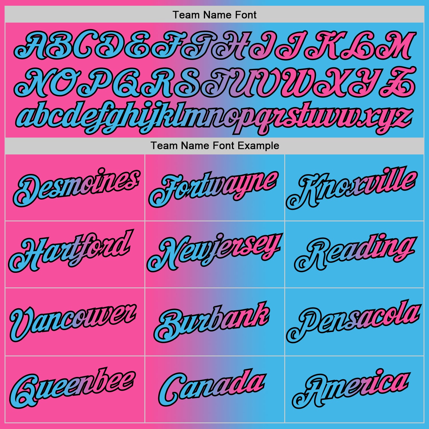 Custom Sky Blue Pink-Black Gradient Fashion Performance T-Shirt