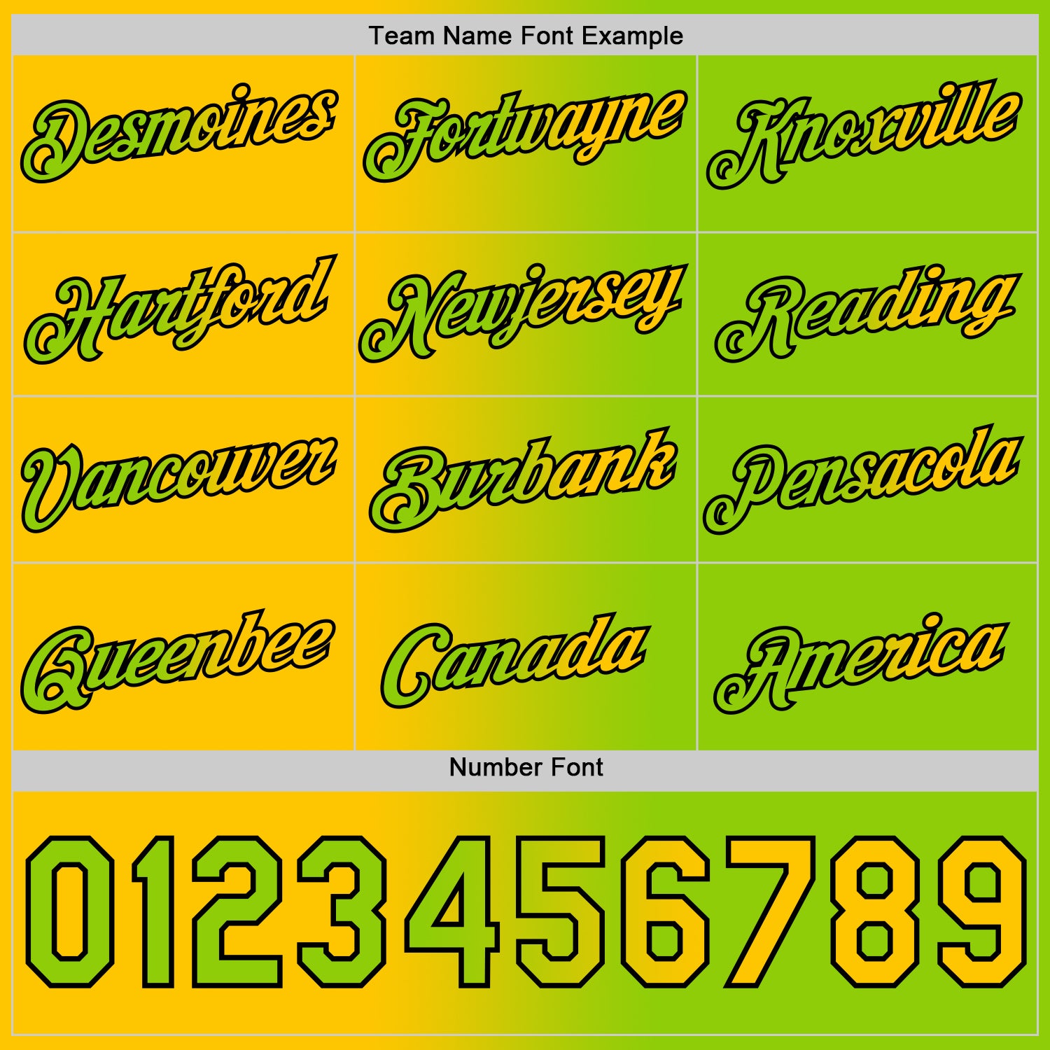 Custom Neon Green Yellow-Black Gradient Fashion Performance T-Shirt