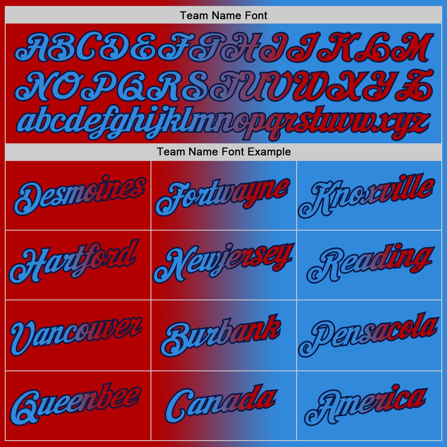 Custom Powder Blue Red-Navy Gradient Fashion Performance T-Shirt