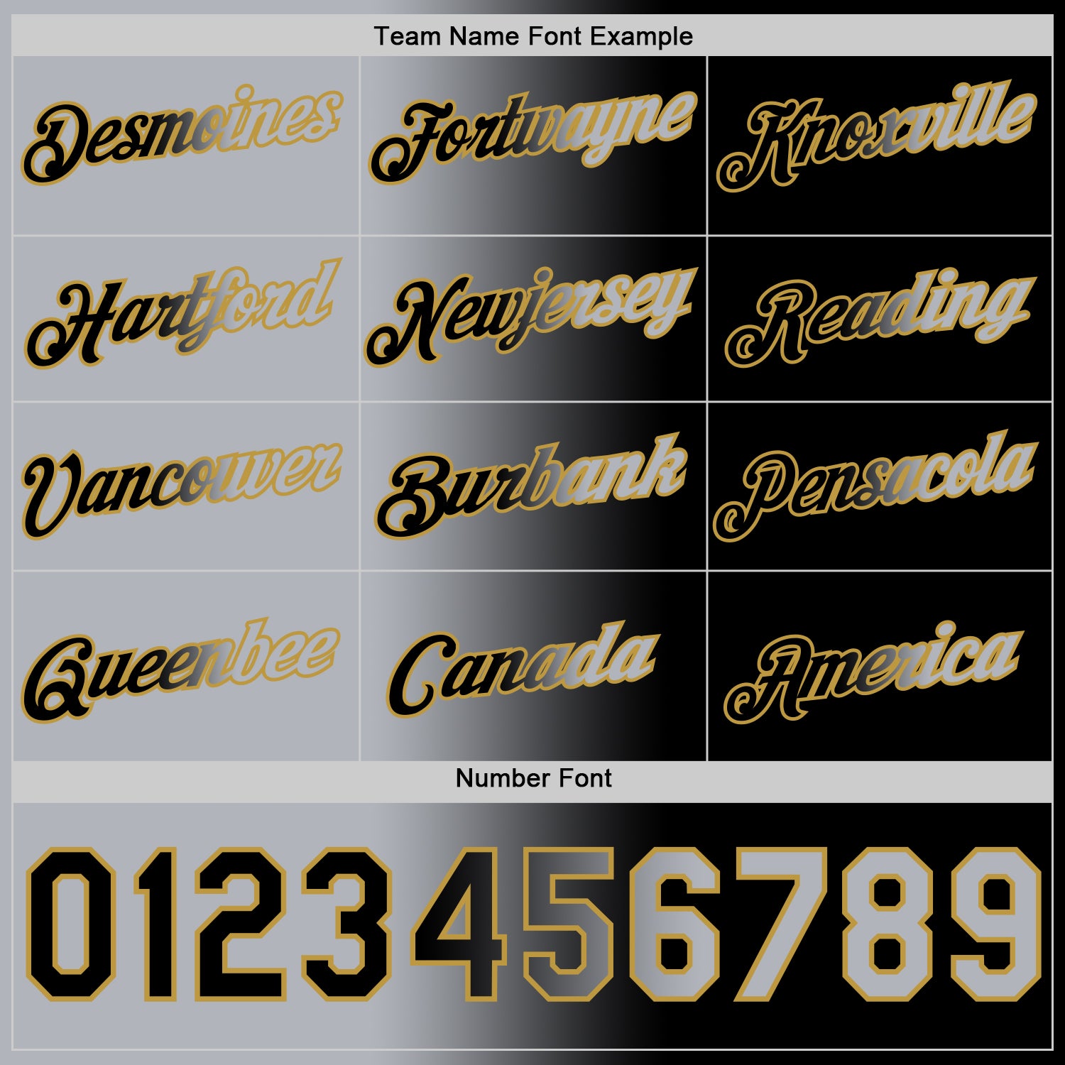 Custom Black Gray-Old Gold Gradient Fashion Performance T-Shirt