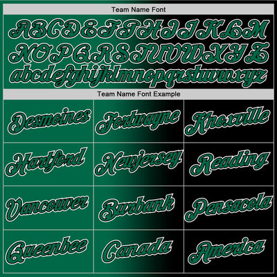 Custom Black Kelly Green-White Gradient Fashion Performance T-Shirt