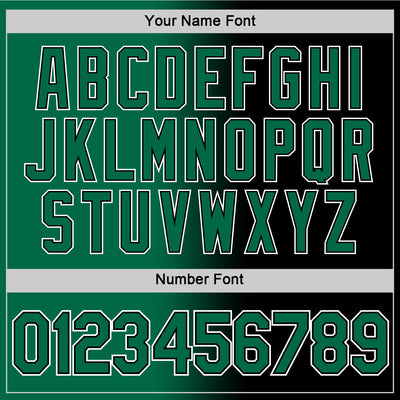 Custom Black Kelly Green-White Gradient Fashion Performance T-Shirt