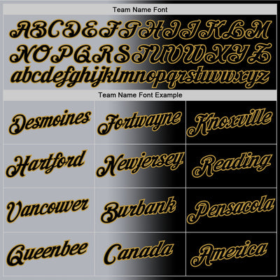 Custom Black Gray-Old Gold Gradient Fashion Performance T-Shirt