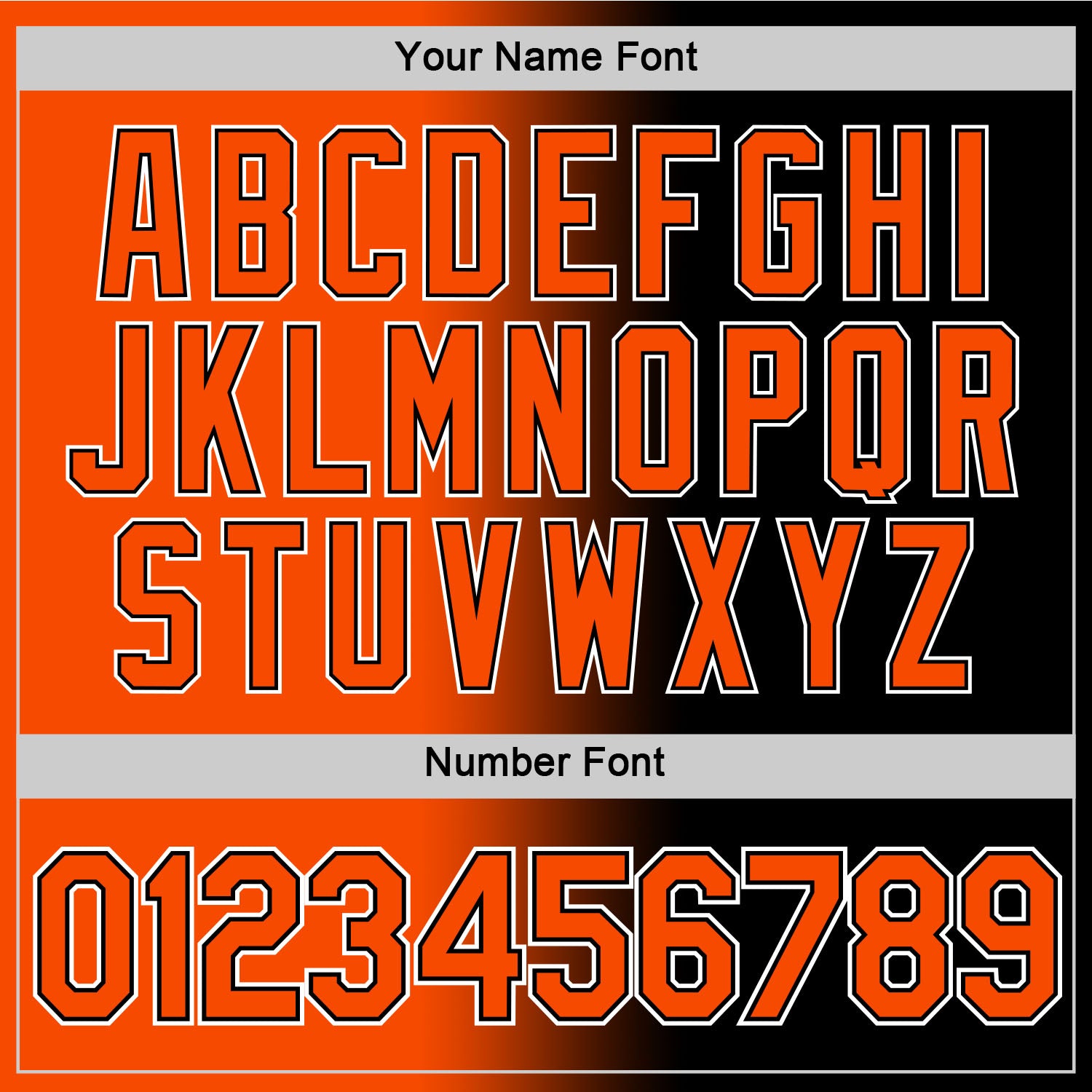 Custom Black Orange-White Gradient Fashion Performance T-Shirt