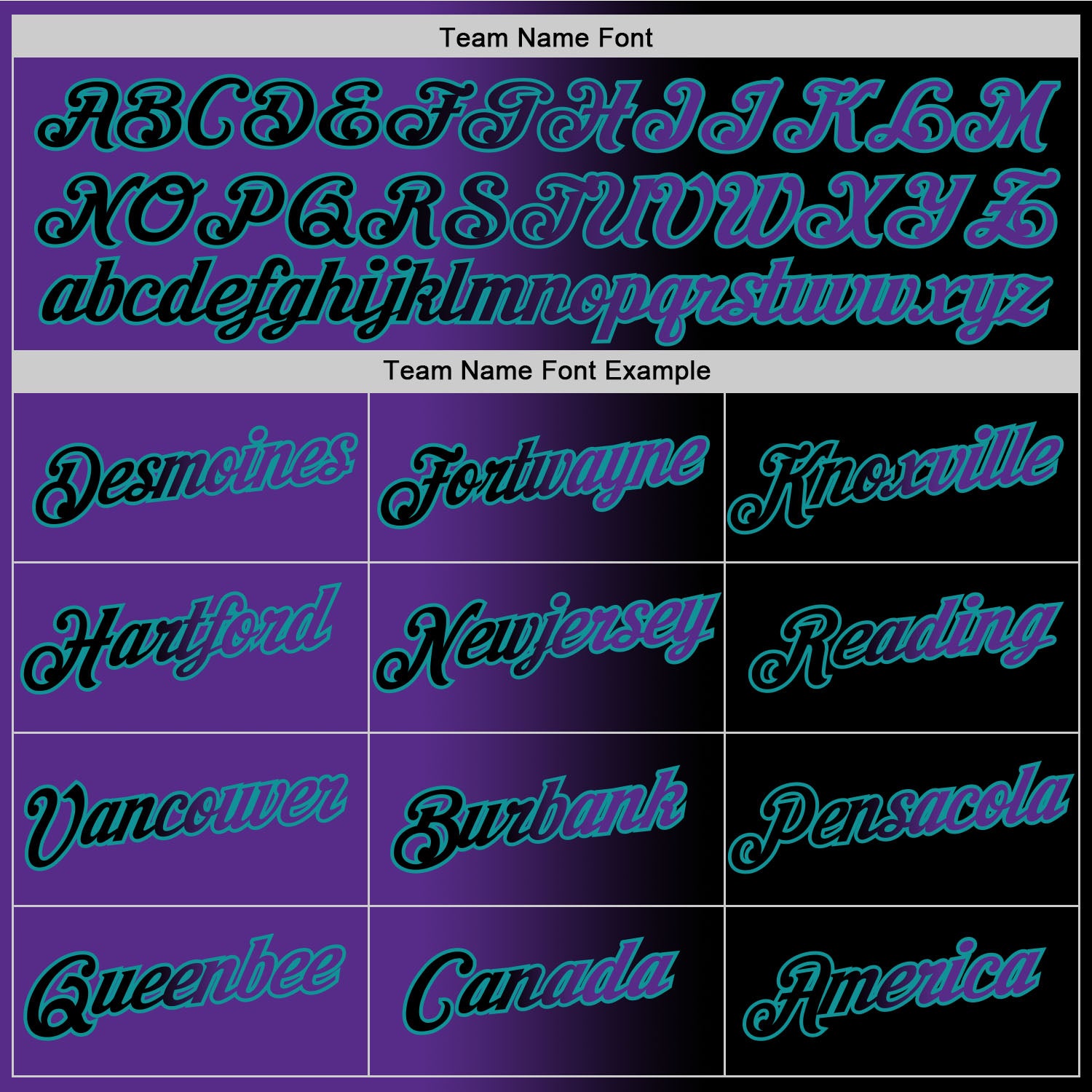 Custom Black Purple-Teal Gradient Fashion Performance T-Shirt