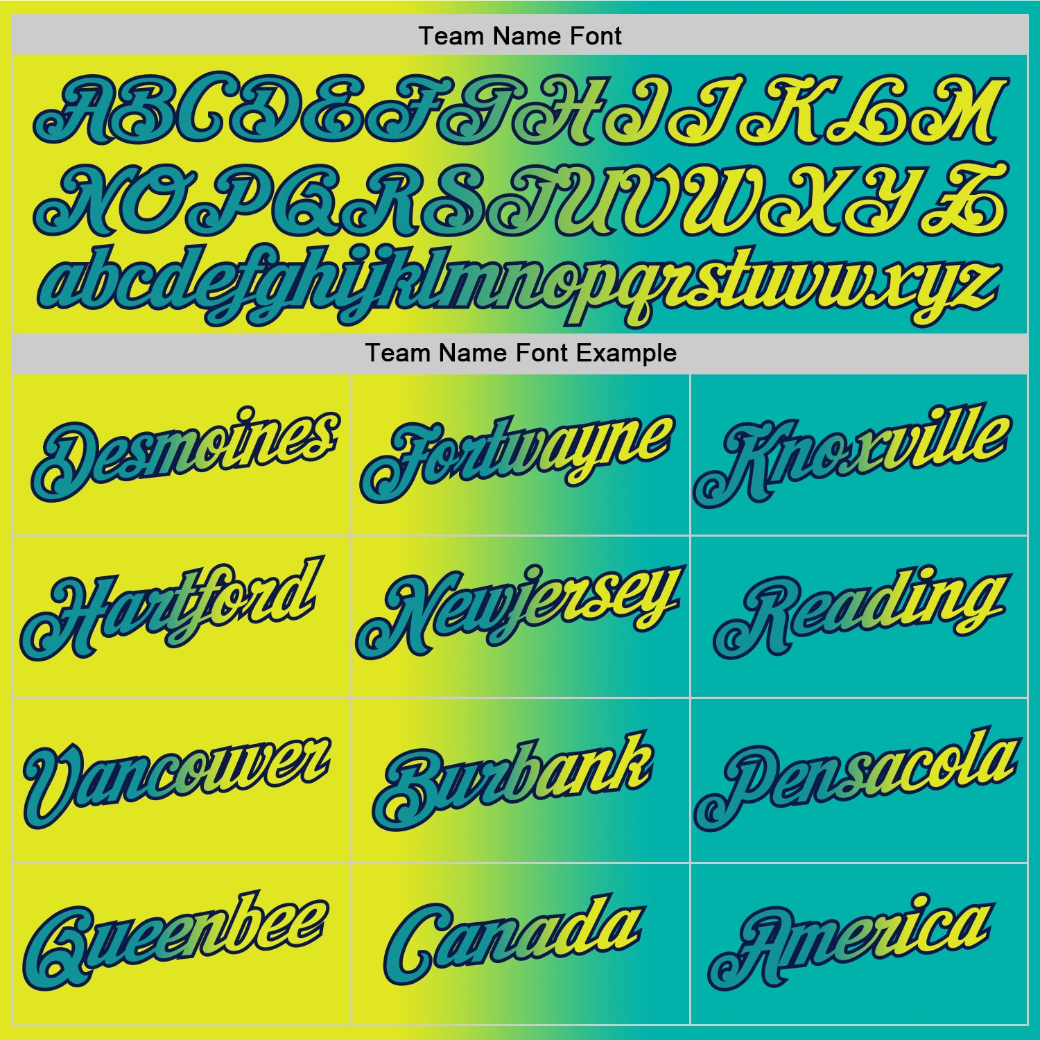 Custom Aqua Neon Yellow-Navy Gradient Fashion Performance T-Shirt