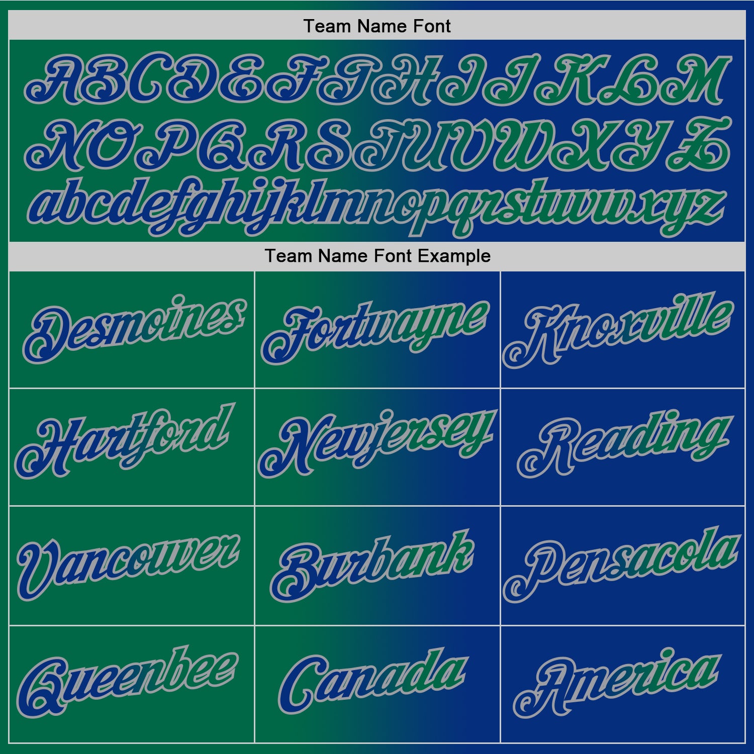 Custom Royal Kelly Green-Gray Gradient Fashion Performance T-Shirt