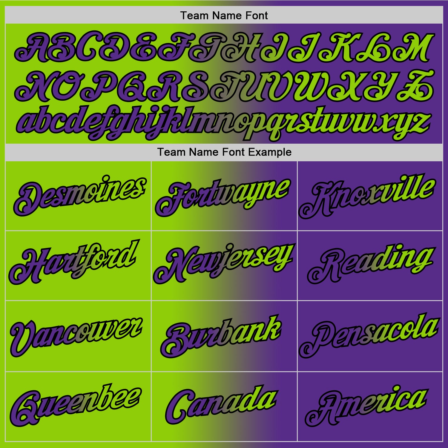 Custom Purple Neon Green-Black Gradient Fashion Performance T-Shirt