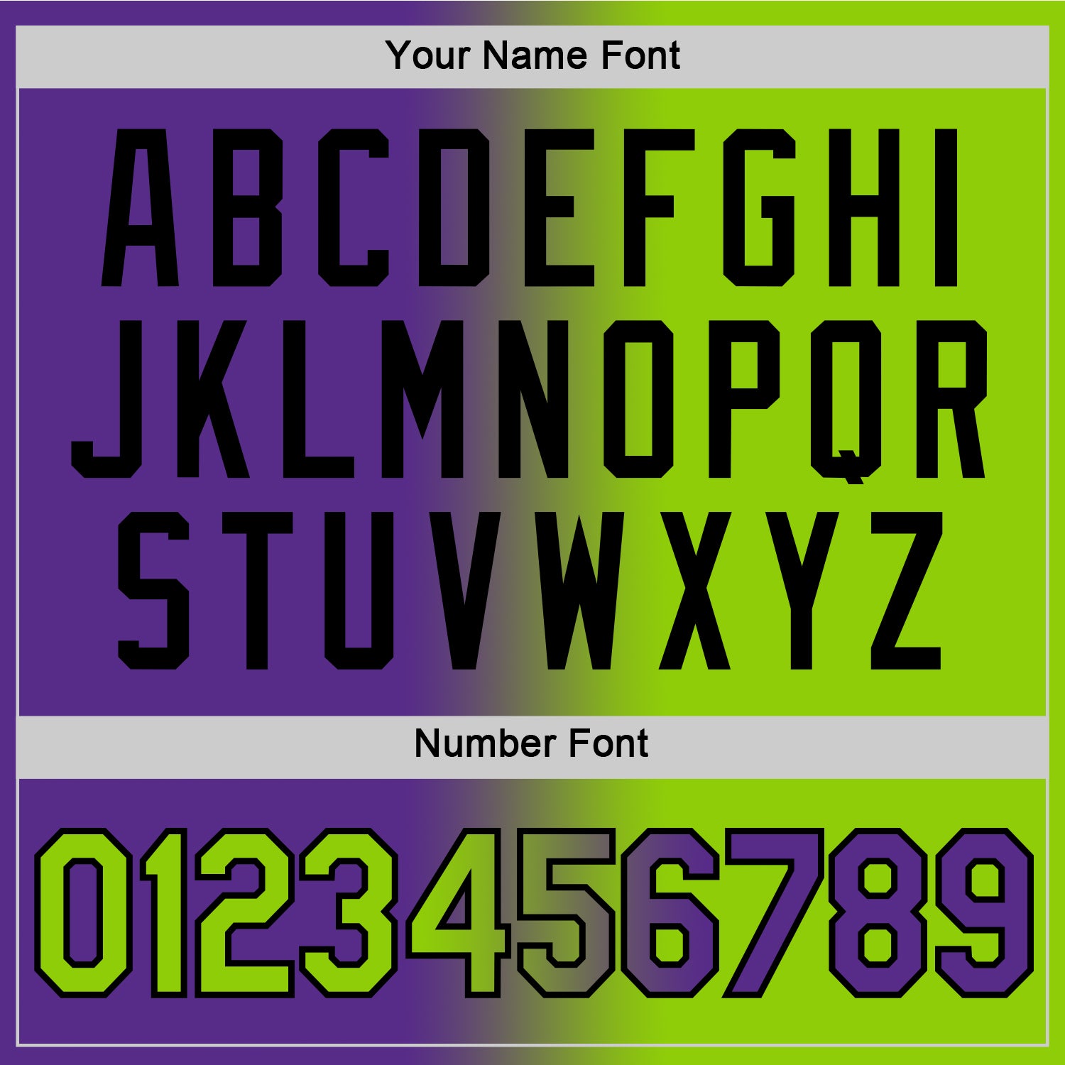 Custom Purple Neon Green-Black Gradient Fashion Performance T-Shirt