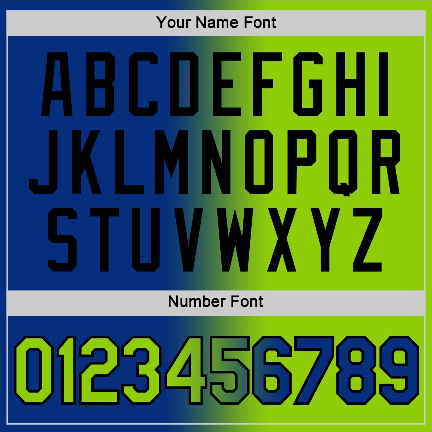 Custom Royal Neon Green-Black Gradient Fashion Performance T-Shirt