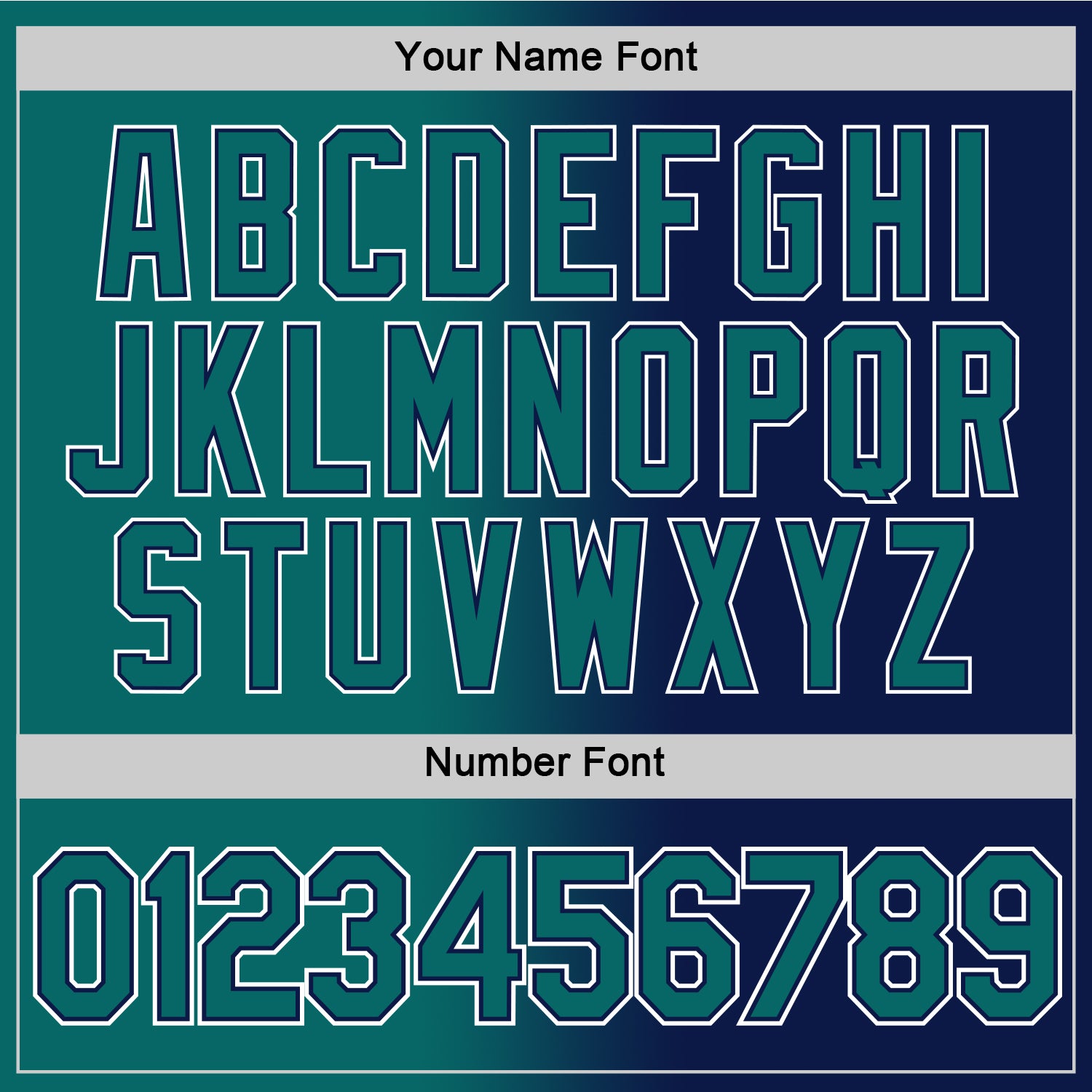 Custom Navy Teal-White Gradient Fashion Performance T-Shirt