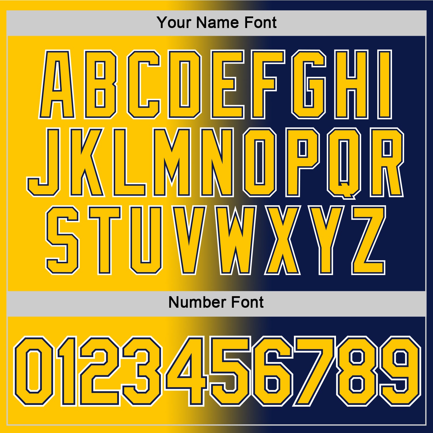 Custom Navy Yellow-White Gradient Fashion Performance T-Shirt