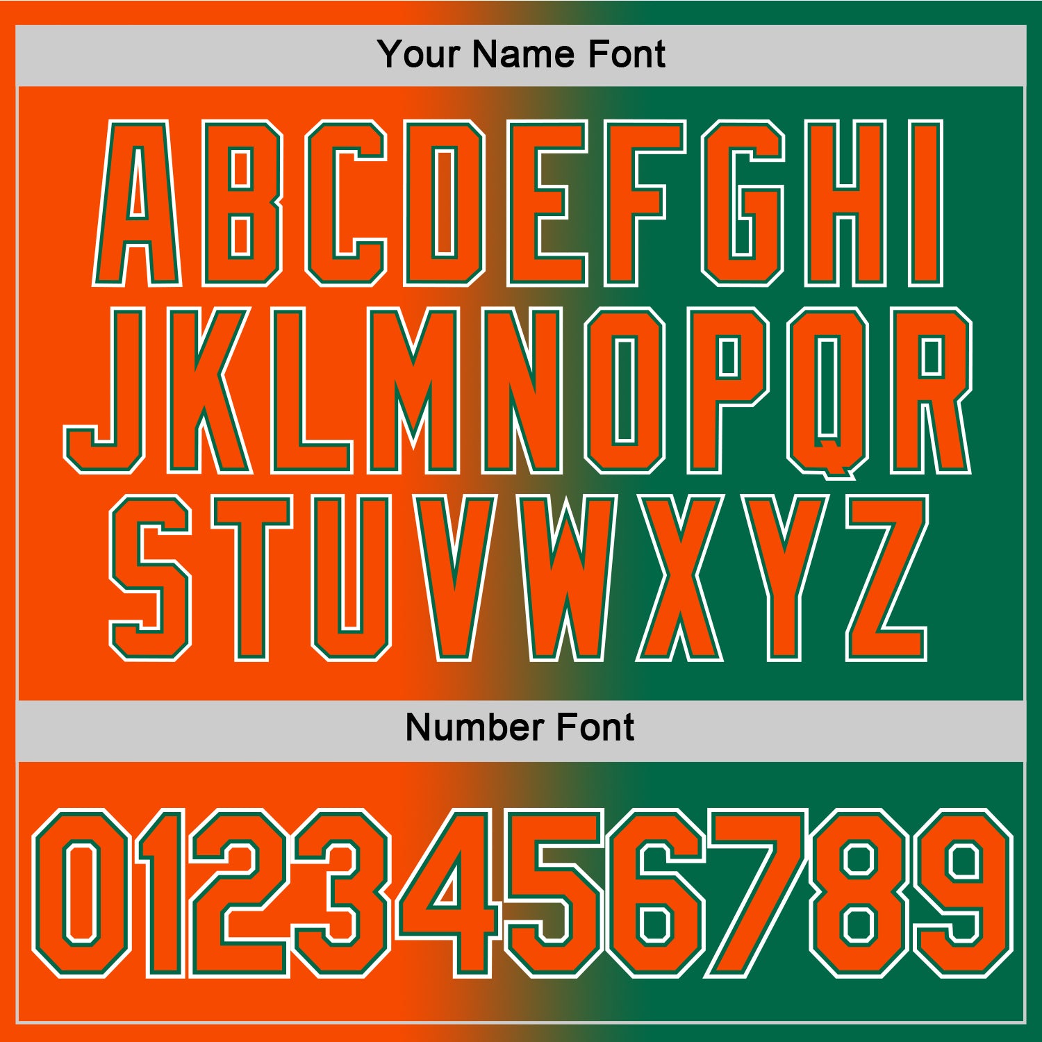 Custom Kelly Green Orange-White Gradient Fashion Performance T-Shirt