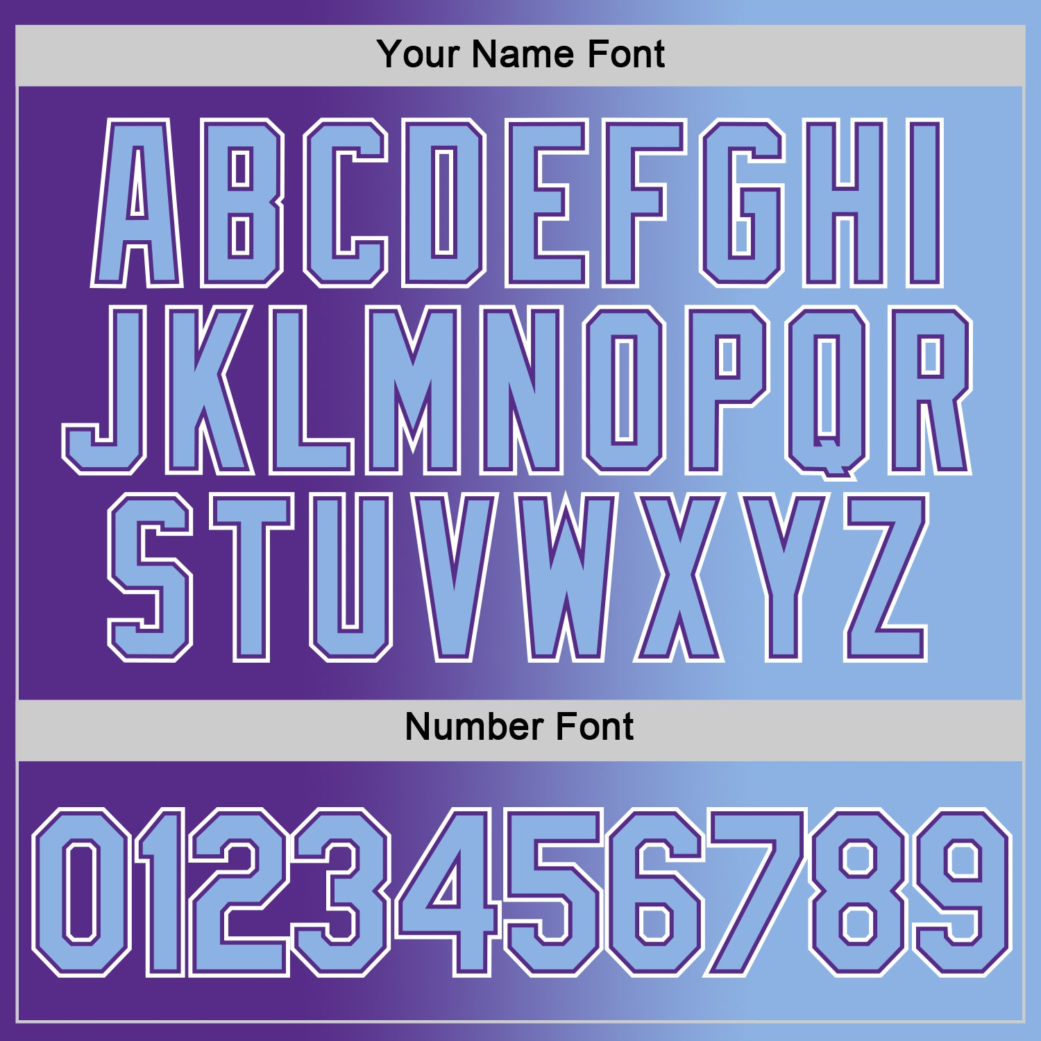 Custom Purple Light Blue-White Gradient Fashion Performance T-Shirt