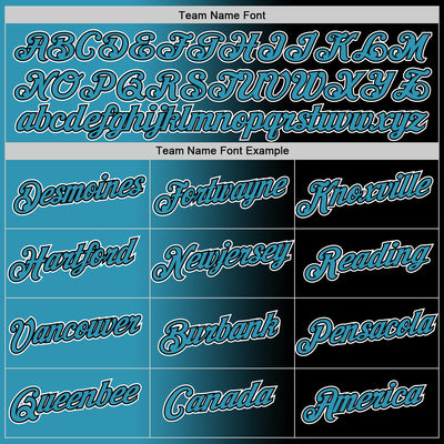 Custom Black Panther Blue-White Gradient Fashion Performance T-Shirt