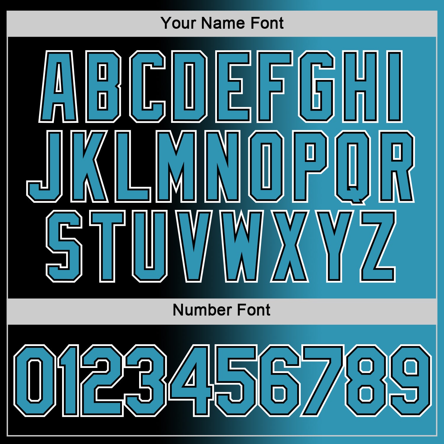 Custom Black Panther Blue-White Gradient Fashion Performance T-Shirt