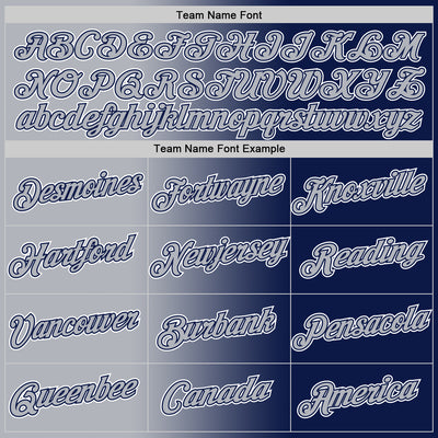 Custom Navy Gray-White Gradient Fashion Performance T-Shirt