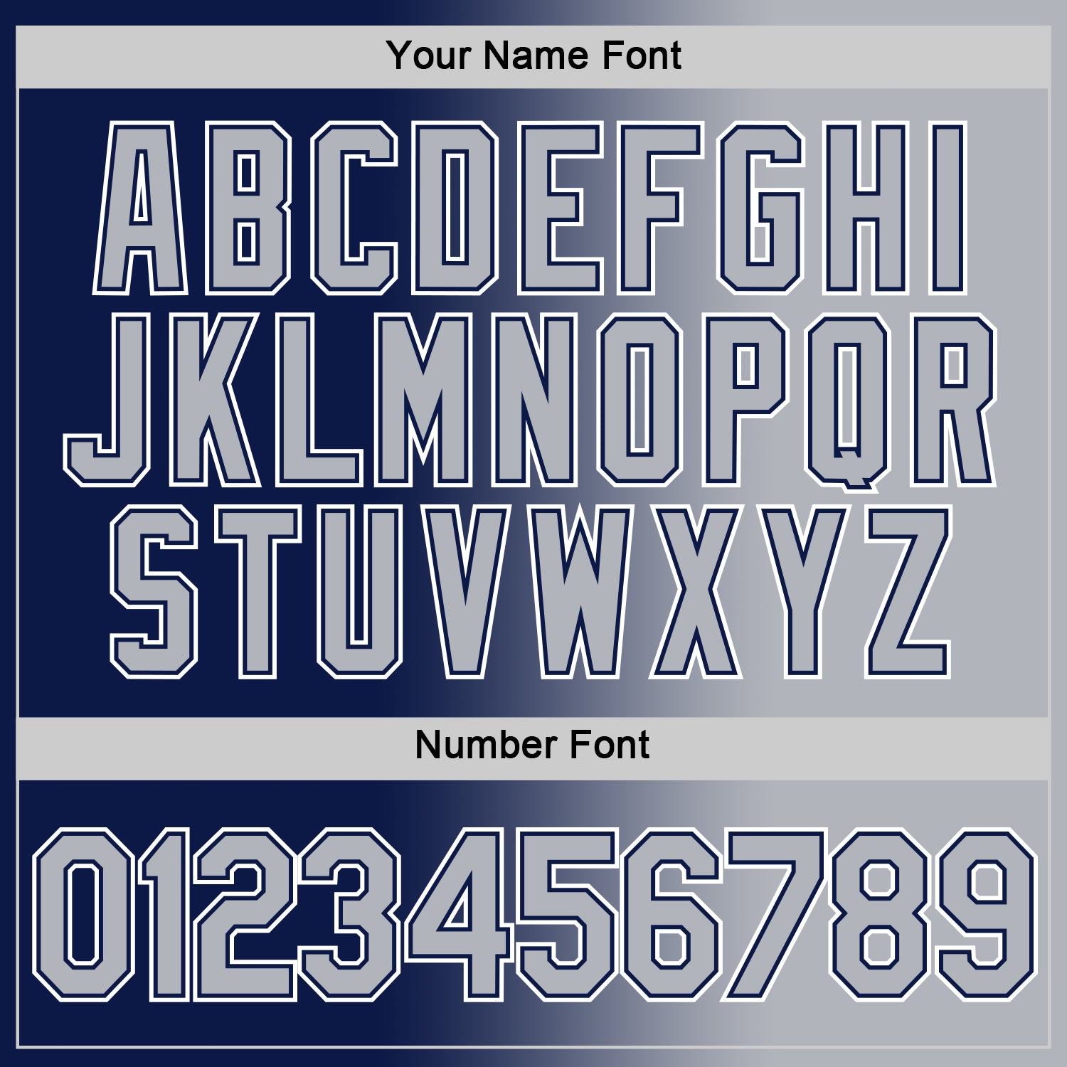 Custom Navy Gray-White Gradient Fashion Performance T-Shirt