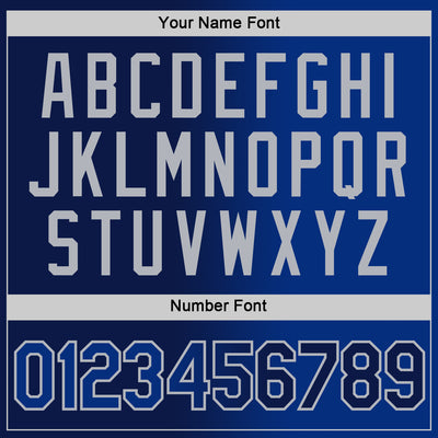 Custom Navy Royal-Gray Gradient Fashion Performance T-Shirt