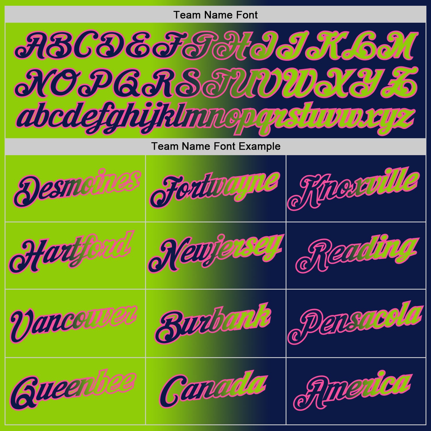 Custom Navy Neon Green-Pink Gradient Fashion Performance T-Shirt