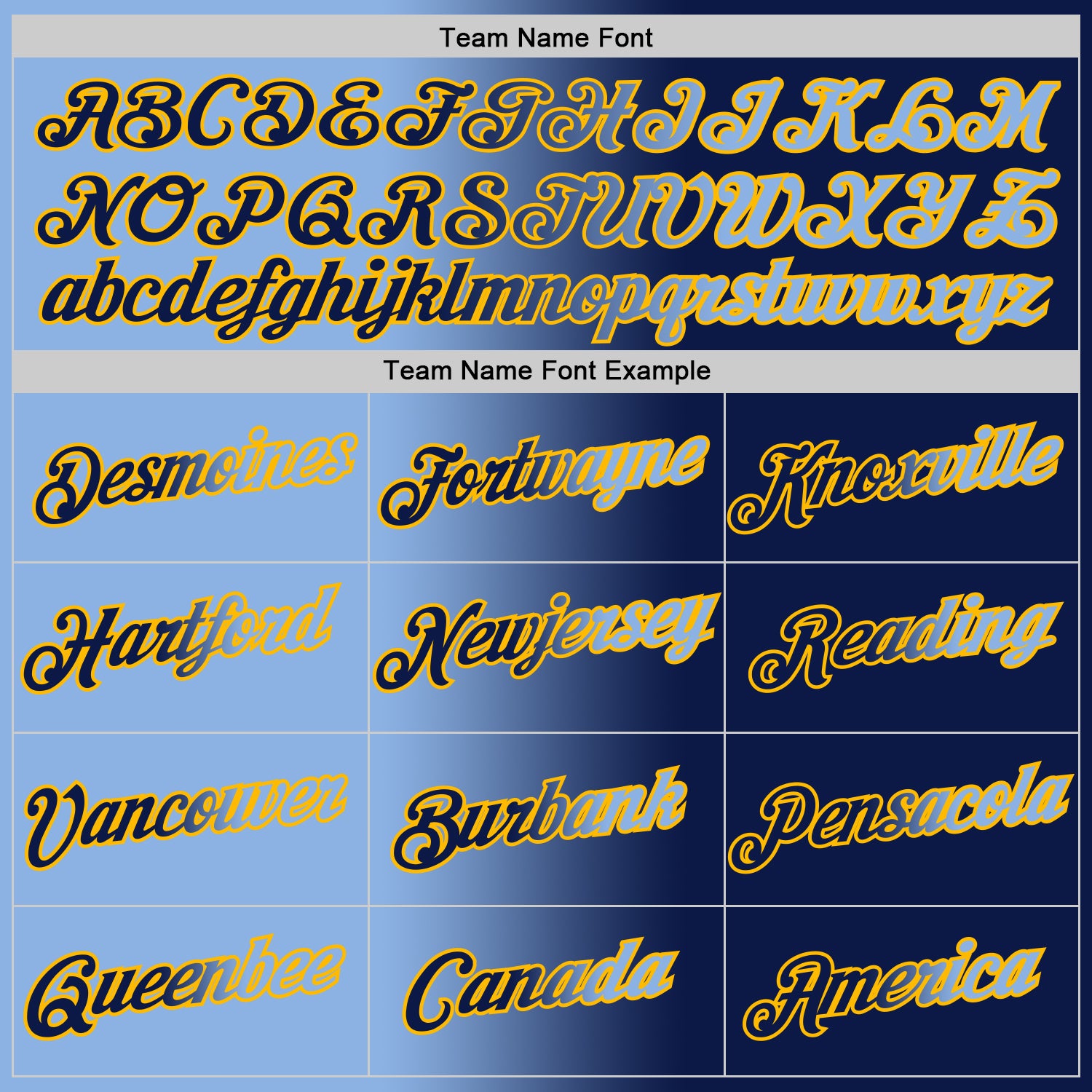 Custom Navy Light Blue-Gold Gradient Fashion Performance T-Shirt