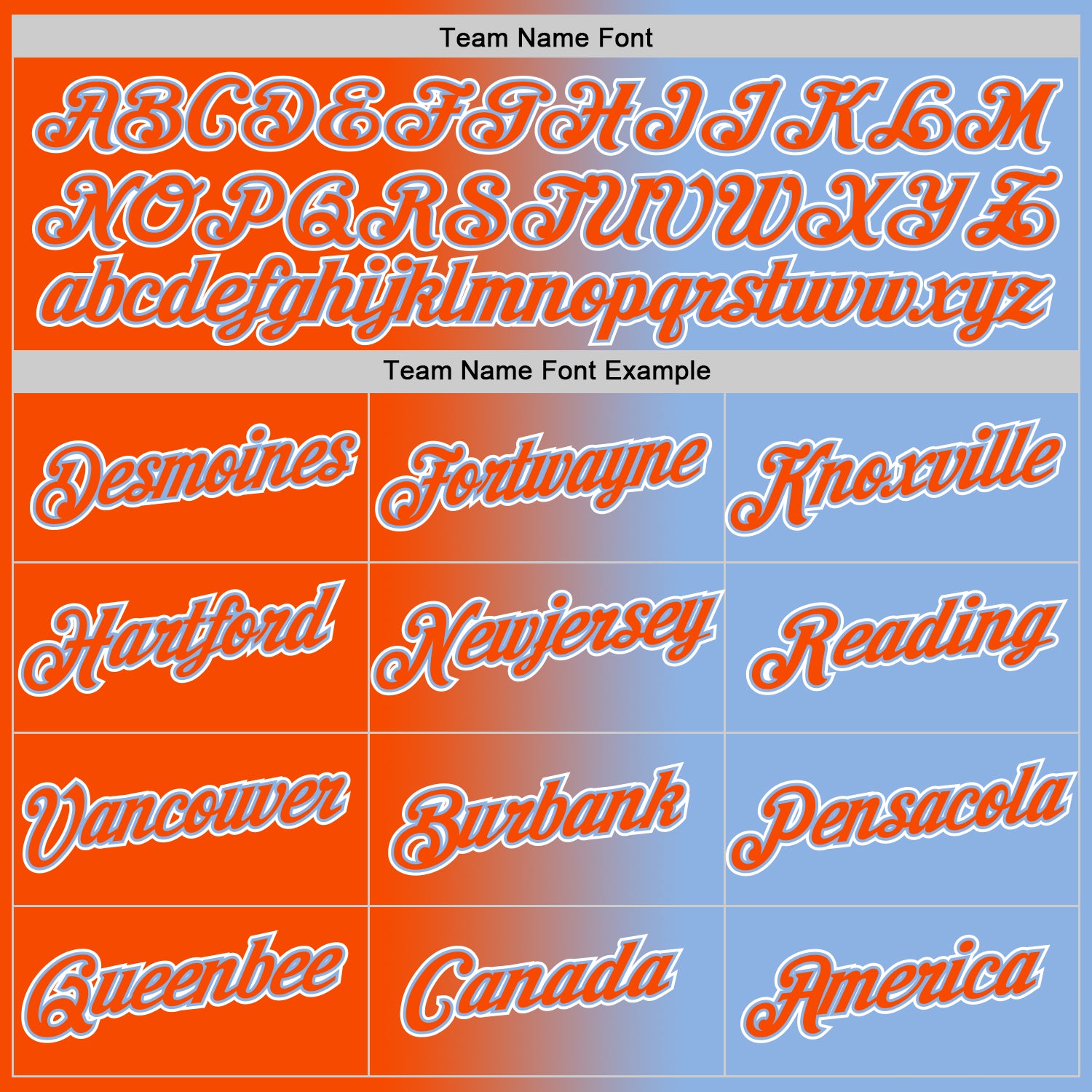 Custom Light Blue Orange-White Gradient Fashion Performance T-Shirt