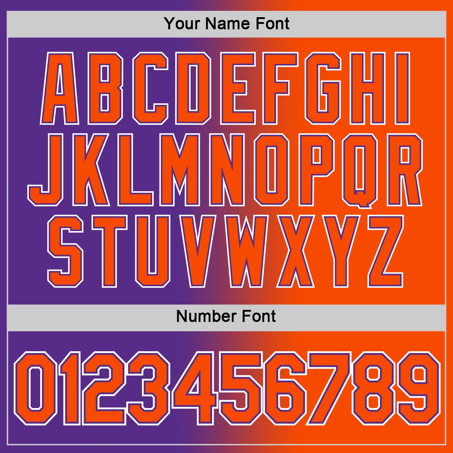 Custom Purple Orange-White Gradient Fashion Performance T-Shirt