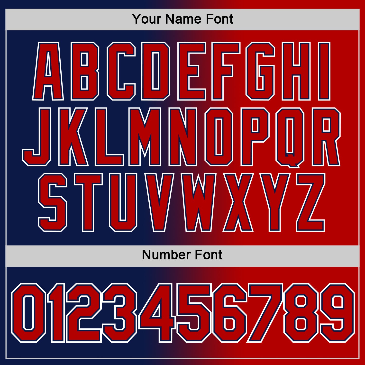 Custom Navy Red-White Gradient Fashion Performance T-Shirt