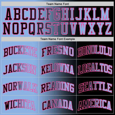 Custom Black Light Blue-Pink Authentic Gradient Fashion Basketball Jersey