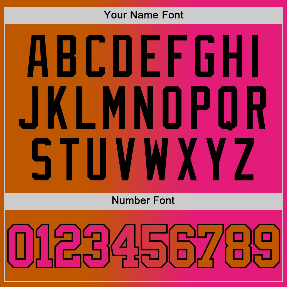 Custom Texas Orange Hot Pink-Black Authentic Gradient Fashion Basketball Jersey