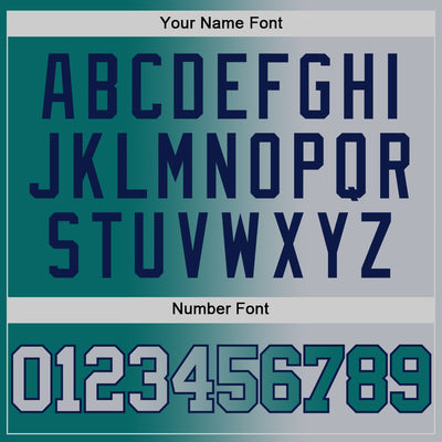 Custom Teal Gray-Navy Authentic Gradient Fashion Basketball Jersey