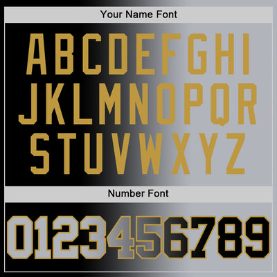 Custom Black Gray-Old Gold Authentic Gradient Fashion Basketball Jersey