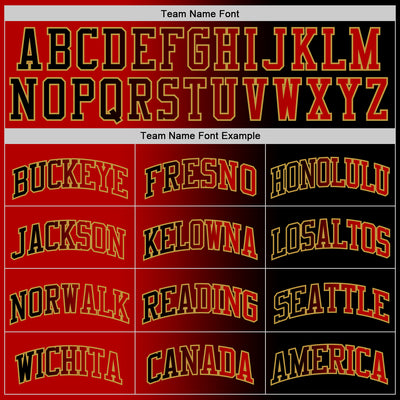 Custom Black Red-Old Gold Authentic Gradient Fashion Basketball Jersey