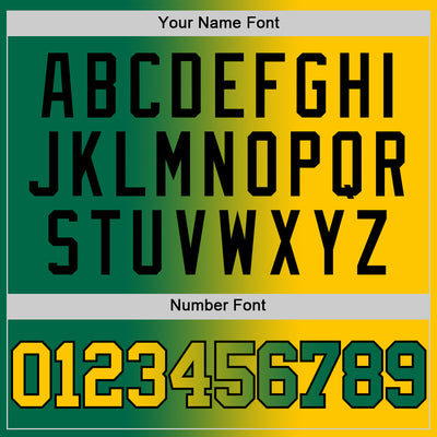 Custom Kelly Green Yellow-Black Authentic Gradient Fashion Basketball Jersey