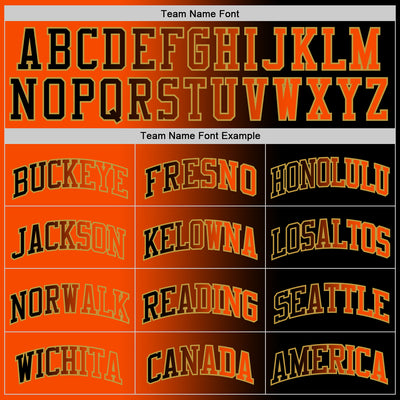 Custom Black Orange-Old Gold Authentic Gradient Fashion Basketball Jersey