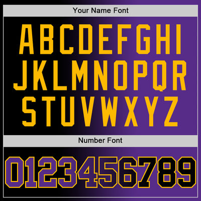 Custom Black Purple-Gold Authentic Gradient Fashion Basketball Jersey