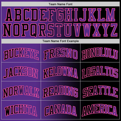 Custom Black Purple-Pink Authentic Gradient Fashion Basketball Jersey