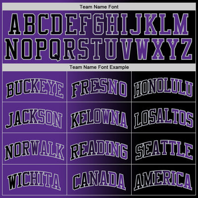 Custom Black Purple-Gray Authentic Gradient Fashion Basketball Jersey