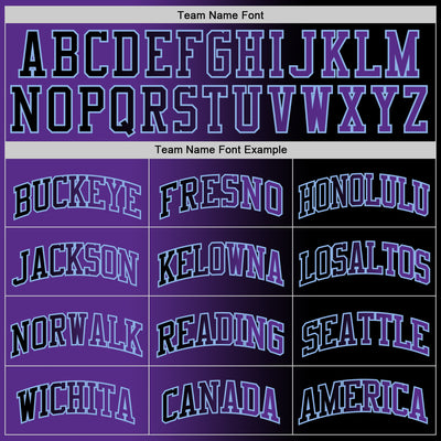 Custom Black Purple-Light Blue Authentic Gradient Fashion Basketball Jersey