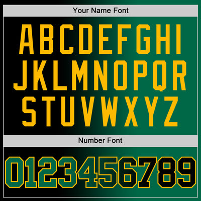 Custom Black Kelly Green-Gold Authentic Gradient Fashion Basketball Jersey