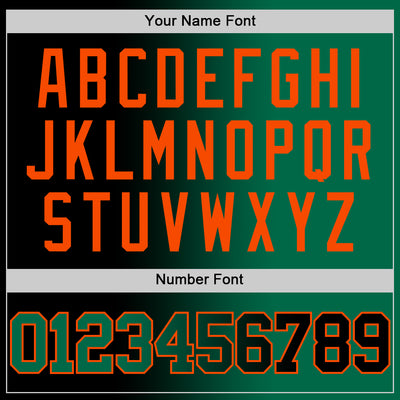 Custom Black Kelly Green-Orange Authentic Gradient Fashion Basketball Jersey