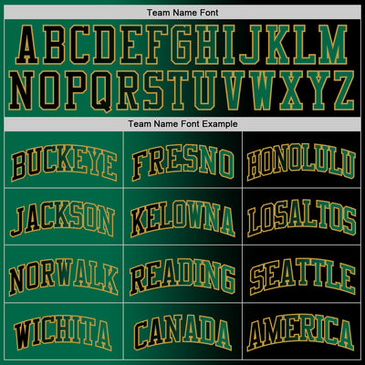 Custom Black Kelly Green-Old Gold Authentic Gradient Fashion Basketball Jersey