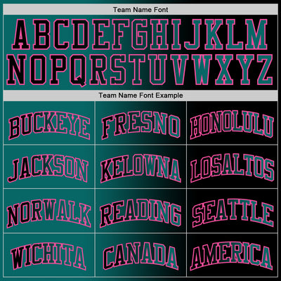 Custom Black Teal-Pink Authentic Gradient Fashion Basketball Jersey