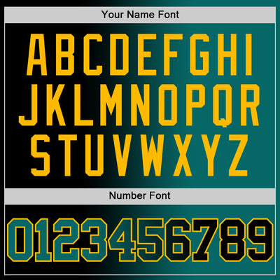 Custom Black Teal-Gold Authentic Gradient Fashion Basketball Jersey