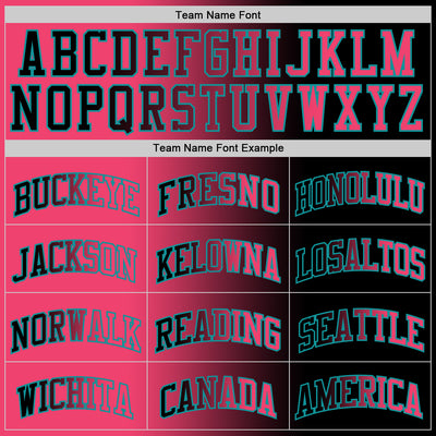 Custom Black Neon Pink-Teal Authentic Gradient Fashion Basketball Jersey