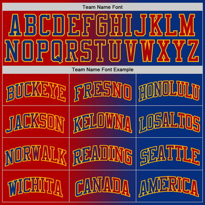 Custom Royal Red-Gold Authentic Gradient Fashion Basketball Jersey