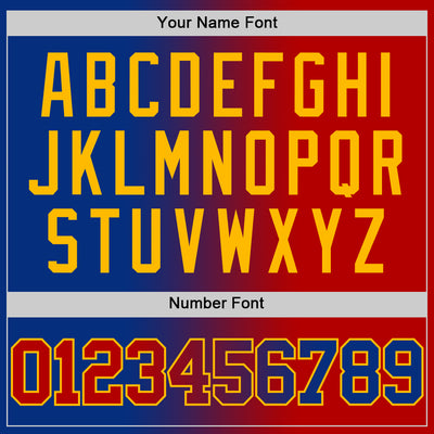 Custom Royal Red-Gold Authentic Gradient Fashion Basketball Jersey