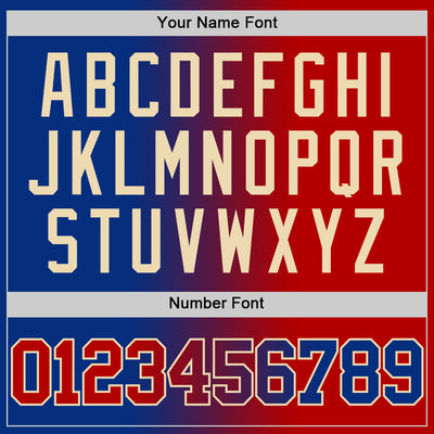 Custom Royal Red-Cream Authentic Gradient Fashion Basketball Jersey