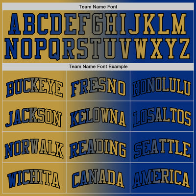 Custom Royal Old Gold-Black Authentic Gradient Fashion Basketball Jersey