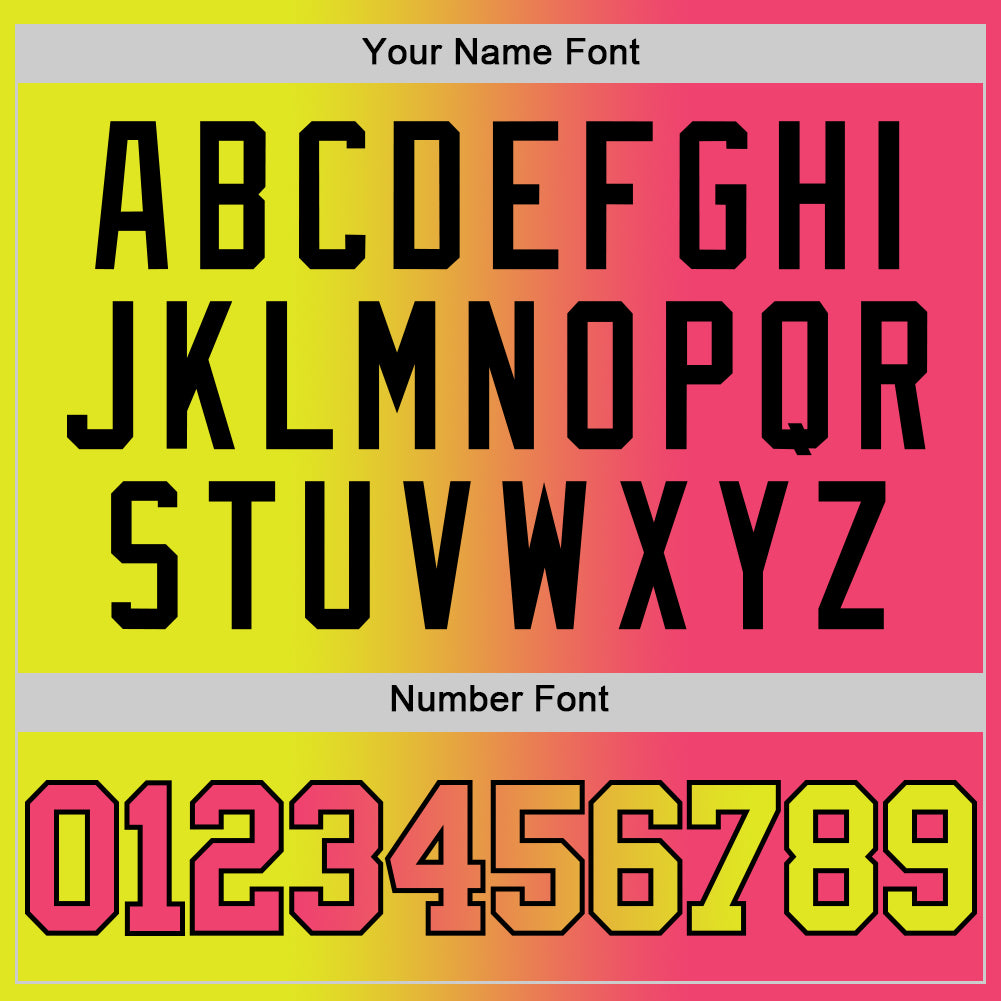 Custom Neon Yellow Neon Pink-Black Authentic Gradient Fashion Basketball Jersey